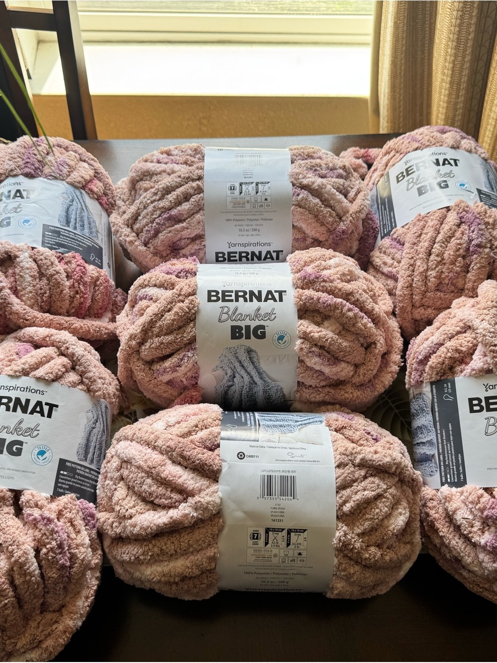 Bernat Blanket Big Floral Splash 7 Skeins
